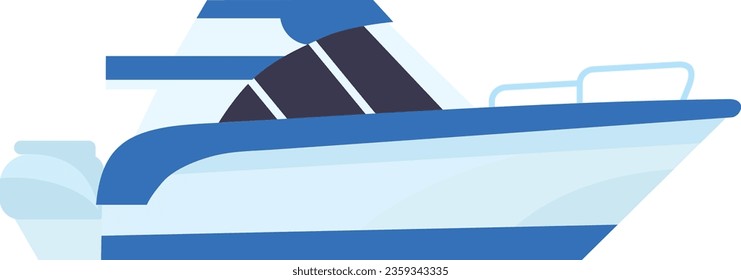 Modern speed yacht color icon. Marine ship isolated on dhite background