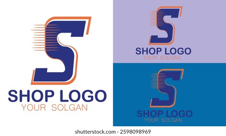  Modern Speed-Inspired "S" Logo Design – Perfect for Business, Sports, and E-commerce Branding