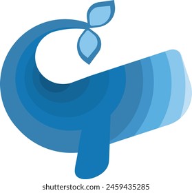 Modern Sperm Whale Clean Logo Design with Color Grading Lines in Vector