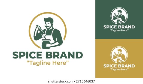 A modern spice brand logo designed for culinary products and food packaging.