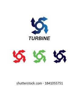 Modern Spinning Turbine logo designs concept, Wind Power energy Technology logo
