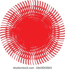  A modern spiral abstract red circle pattern with dynamic radial lines. Perfect for digital artwork, backgrounds, or logo design.