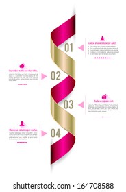 Modern spiral infographics options banner / banners, cards, paper designs, website layouts, diagrams and presentations. Vector 