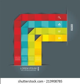 Modern spiral infographics options banner. Vector illustration.