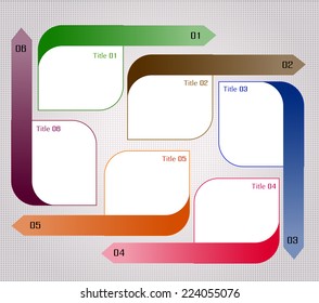 Modern spiral infographics options banner. Vector illustration