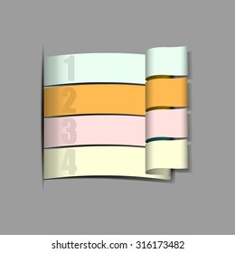 Modern spiral infographics options banner, for workflow layout, diagram, number options, web design.