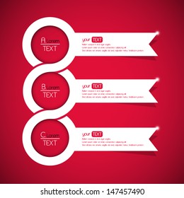 Modern spiral options banners. Vector illustration. Can be used for workflow layout, diagram, number options, web design.