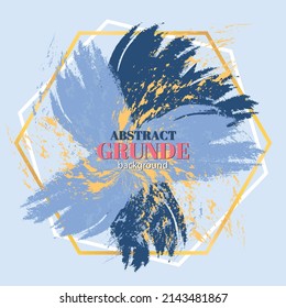 Modern splash frame with blue background.