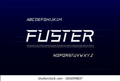 Modern sport alphabet fonts. Typography racer, future, italic and speed  . Vector