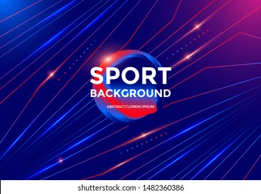 Modern Sport Background Design With Dynamic Gradients Lines And Shapes. Vector Abstract Geometric Trendy Illustration