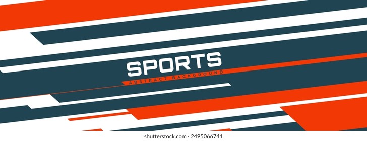 Modern sport banner design with diagonal white, red and blue lines. Vector illustration sports abstract background.