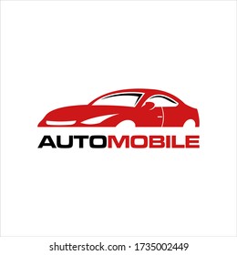 modern sport car logo vector idea, with red color auto service business design inspiration