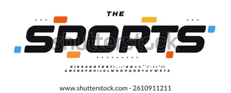 Modern Sport Font With Bold Rounded Letters And Dynamic Elements. Perfect Alphabet For Sports Branding, Game Logos, Racing Posters, Active Lifestyle, Or Fitness Design. Vector Illustration