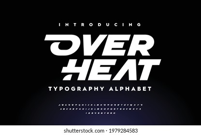 Modern Sport Italic Font. Typeface urban style fonts for technology, digital, movie, logo design. Alphabet Collections