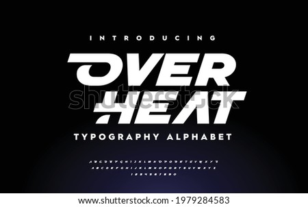 Modern Sport Italic Font. Typeface urban style fonts for technology, digital, movie, logo design. Alphabet Collections