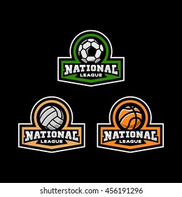 Modern sport National League logo emblem