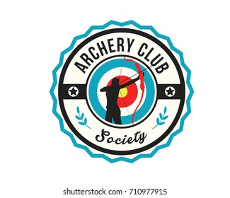 Modern Sports Badge Logo - Archery