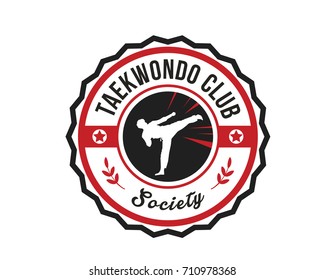 Modern Sports Badge Logo - Taekwondo