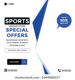 Modern Sports Banner and Landing Page Template – Creative Corporate Design Layouts for Advertising, Social Media, Marketing Covers, Store Promotions, Poster Presentations, and Backgrounds

