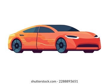 Modern sports car icon isolated