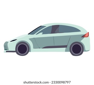 Modern sports car over white