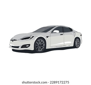 Modern sports car symbolizes speed and success icon isolated