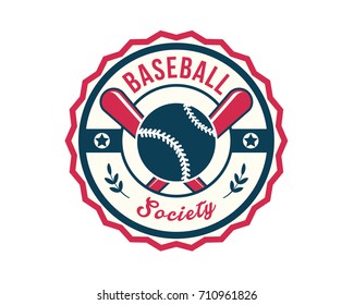 Modern Sports Club Badge Logo - Baseball
