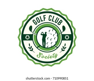 Modern Sports Club Badge Logo - Golf