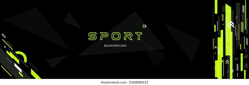A modern sports concept background with a fierce and dynamic style. the green color shines. a combination of abstract shapes and lines. National Sports Day celebration banner