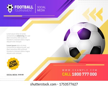 Modern sports flyer with purple and red theme