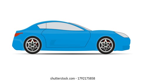 modern sports high-speed car.isolated on a white background.