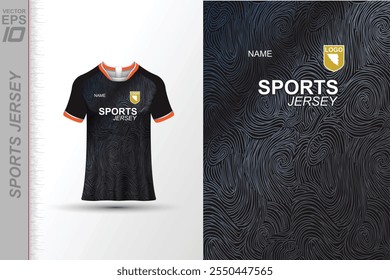 Modern sports jersey design with dynamic colors and geometric patterns, perfect for soccer, cycling, or activewear. A sleek and energetic look ideal for teams or personal sports apparel