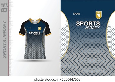 Modern sports jersey design with dynamic colors and geometric patterns, perfect for soccer, cycling, or activewear. A sleek and energetic look ideal for teams or personal sports apparel