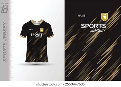 Modern sports jersey design with dynamic colors and geometric patterns, perfect for soccer, cycling, or activewear. A sleek and energetic look ideal for teams or personal sports apparel