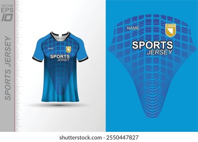 Modern sports jersey design with dynamic colors and geometric patterns, perfect for soccer, cycling, or activewear. A sleek and energetic look ideal for teams or personal sports apparel