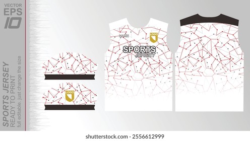 Modern sports jersey design with dynamic colors and geometric patterns, perfect for soccer, cycling, or activewear. A sleek and energetic look ideal for teams or personal sports apparel