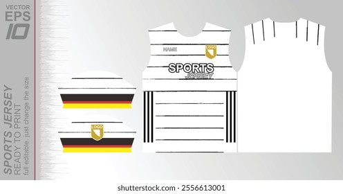 Modern sports jersey design with dynamic colors and geometric patterns, perfect for soccer, cycling, or activewear. A sleek and energetic look ideal for teams or personal sports apparel