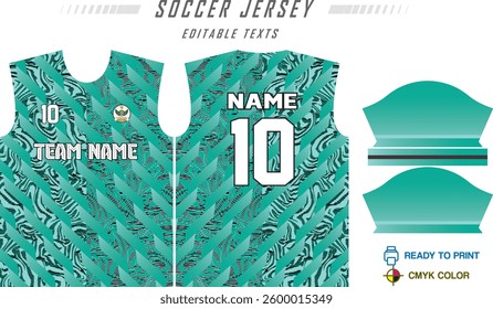 Modern sports jersey design with dynamic colors and geometric patterns, perfect for soccer, cycling, or activewear. A sleek and energetic look ideal for teams or personal sports apparel