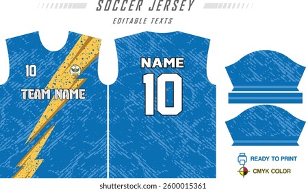 Modern sports jersey design with dynamic colors and geometric patterns, perfect for soccer, cycling, or activewear. A sleek and energetic look ideal for teams or personal sports apparel
