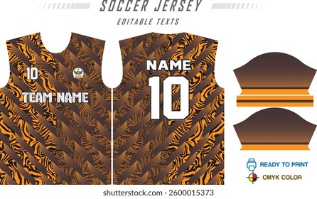 Modern sports jersey design with dynamic colors and geometric patterns, perfect for soccer, cycling, or activewear. A sleek and energetic look ideal for teams or personal sports apparel