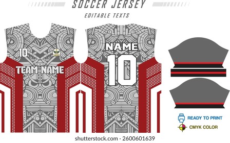 Modern sports jersey design with dynamic colors and geometric patterns, perfect for soccer, cycling, or activewear. A sleek and energetic look ideal for teams or personal sports apparel