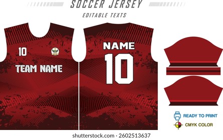 Modern sports jersey design with dynamic colors and geometric patterns, perfect for soccer, cycling, or activewear. A sleek and energetic look ideal for teams or personal sports apparel