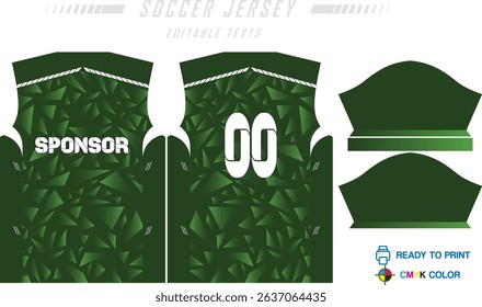 Modern sports jersey design with dynamic colors and geometric patterns, perfect for soccer, cycling, or activewear. A sleek and energetic look ideal for teams or personal sports apparel