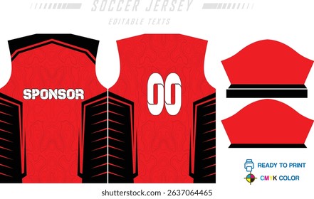 Modern sports jersey design with dynamic colors and geometric patterns, perfect for soccer, cycling, or activewear. A sleek and energetic look ideal for teams or personal sports apparel