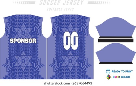 Modern sports jersey design with dynamic colors and geometric patterns, perfect for soccer, cycling, or activewear. A sleek and energetic look ideal for teams or personal sports apparel