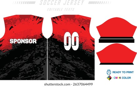 Modern sports jersey design with dynamic colors and geometric patterns, perfect for soccer, cycling, or activewear. A sleek and energetic look ideal for teams or personal sports apparel