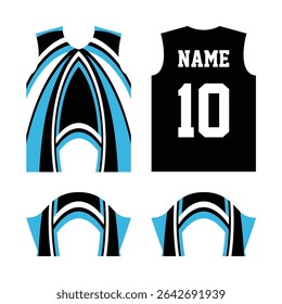 Modern sports jersey design, dynamic colors and geometric patterns, perfect for soccer, cycling, for teams or personal sports apparel