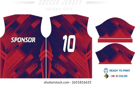 Modern sports jersey design with dynamic colors and geometric patterns, perfect for soccer, cycling, or activewear. A sleek and energetic look ideal for teams or personal sports apparel