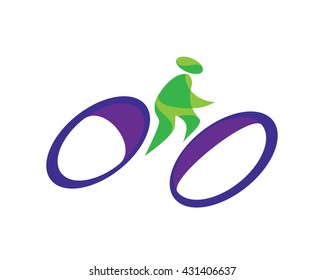 Modern Sports Logo - Bicycle Race Symbol