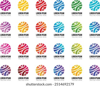 Modern Sports Logo Design Pack with Ball, Circle, and O Logos for Esports, Fitness, Cyclists, and Team Competitions